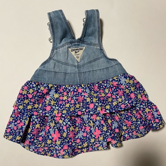 OshKosh B’gosh Overall Jean Dress 3mo - Picture 2 of 2